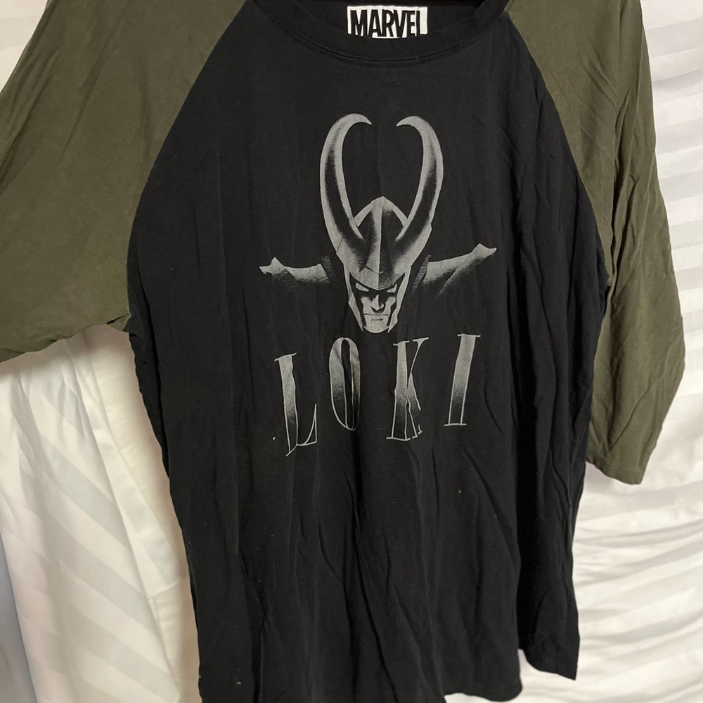 Marvel Loki Black and Green Long Sleeve Tee